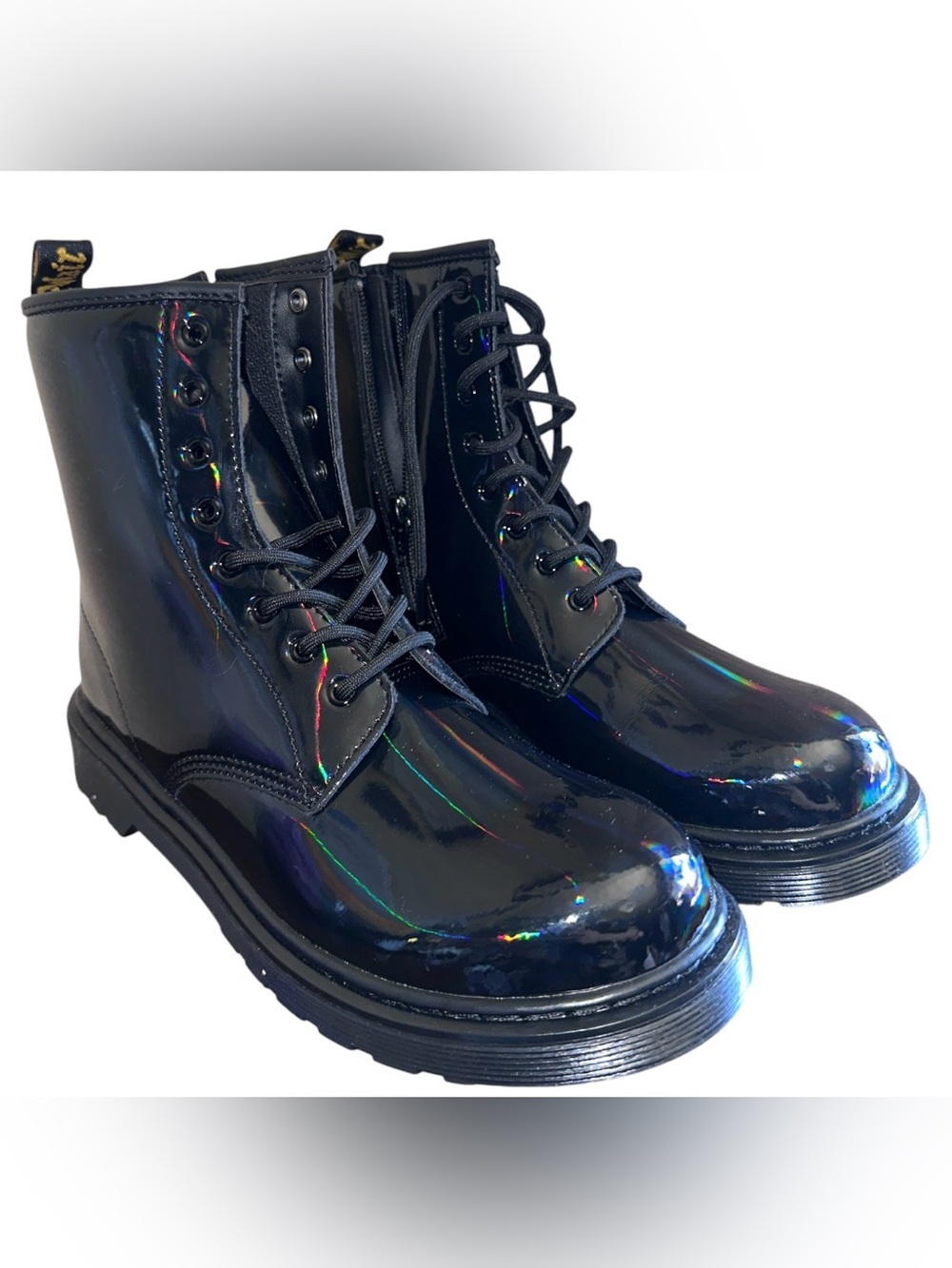 Dr.Martens Black Iridescent lace up boots - Picture 2 of 5